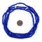 The Bead Chest Translucent Cobalt Blue Matte Glass Seed Beads (4mm) - 24 inch Strand of Quality Glass Beads